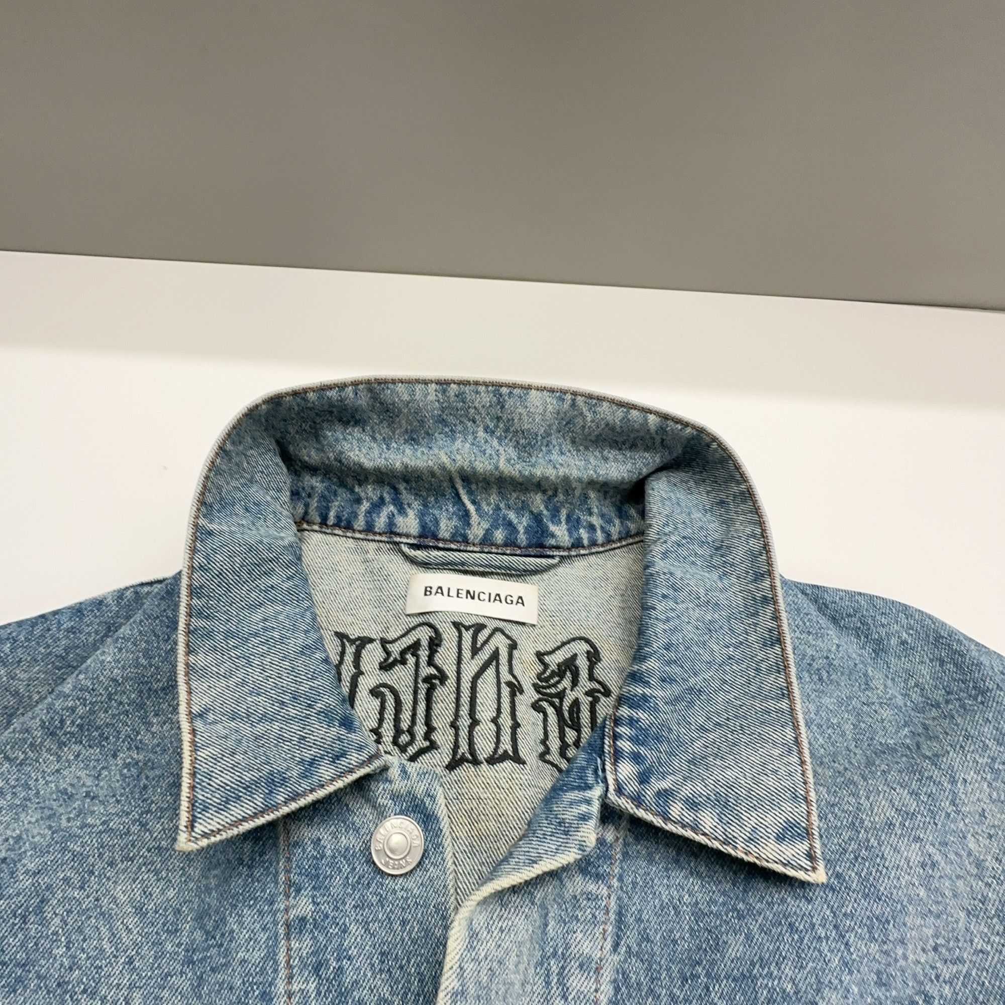 Balenciaga Balenciaga Back Logo Denim Jacket Size 36 Size XS / US 0-2 / IT 36-38 - 7 Thumbnail