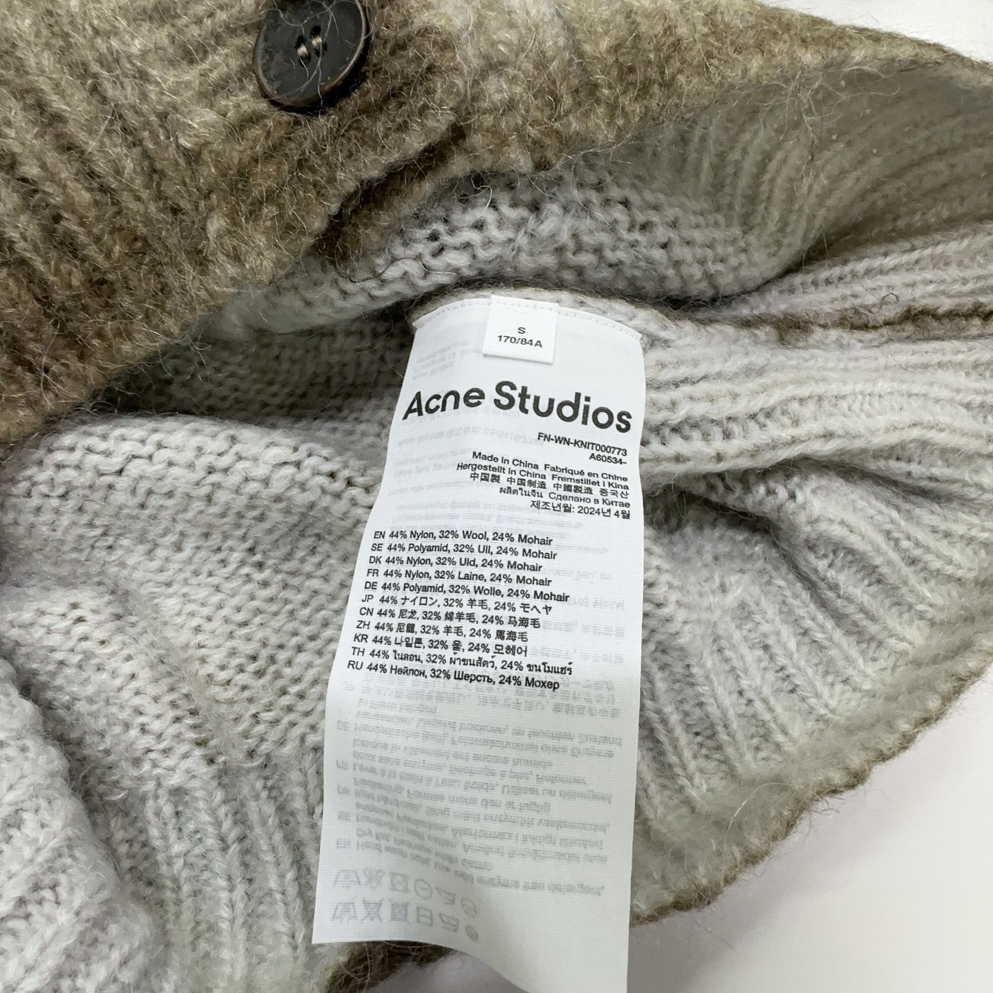 Acne Studios Acne Studios Mohair Blend Cardigan Size S Size S / US 4 / IT 40 - 3 Thumbnail