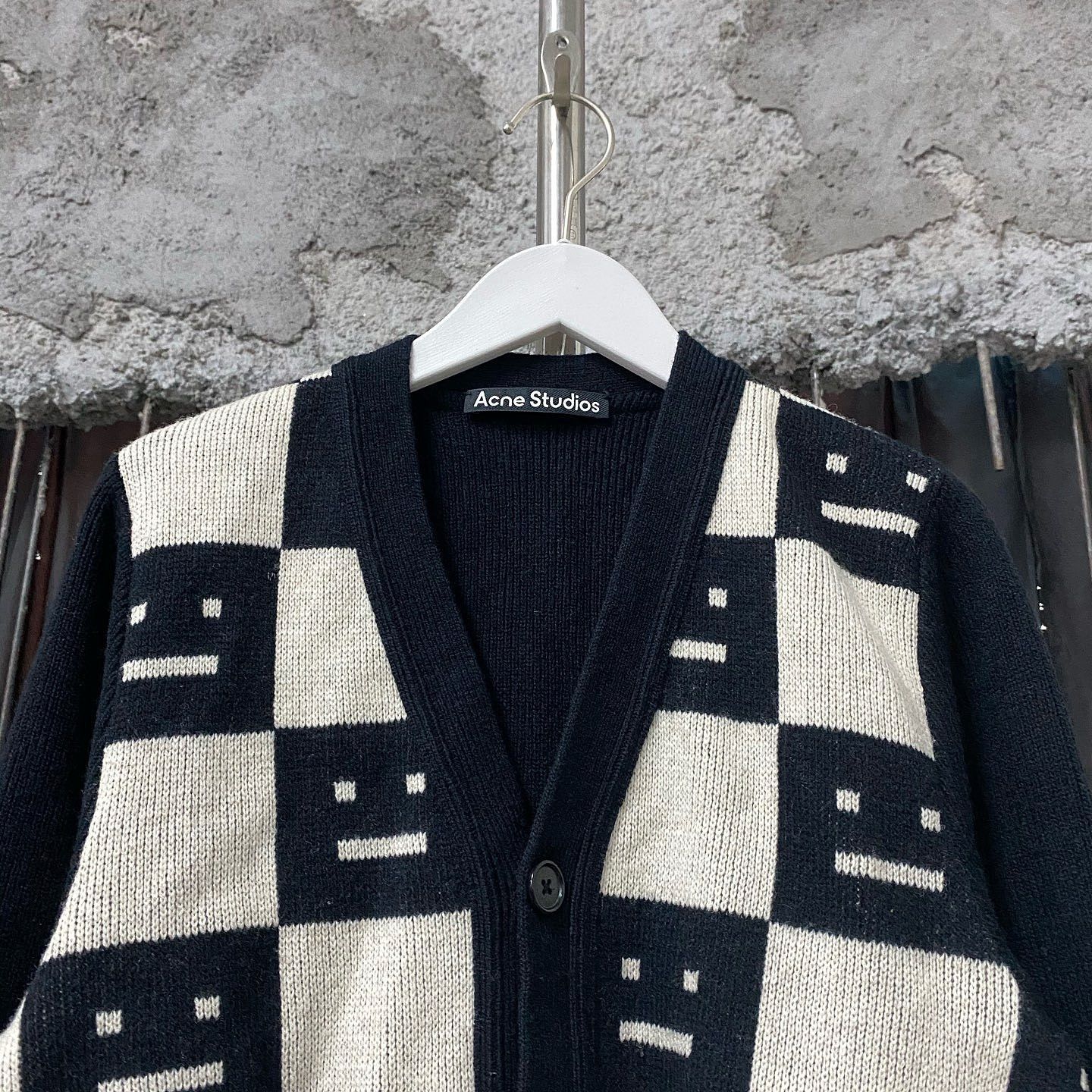 Acne Studios Acne Studios Checkerboard Face Cardigan Size XXS Size US XXS / EU 40 - 3 Thumbnail