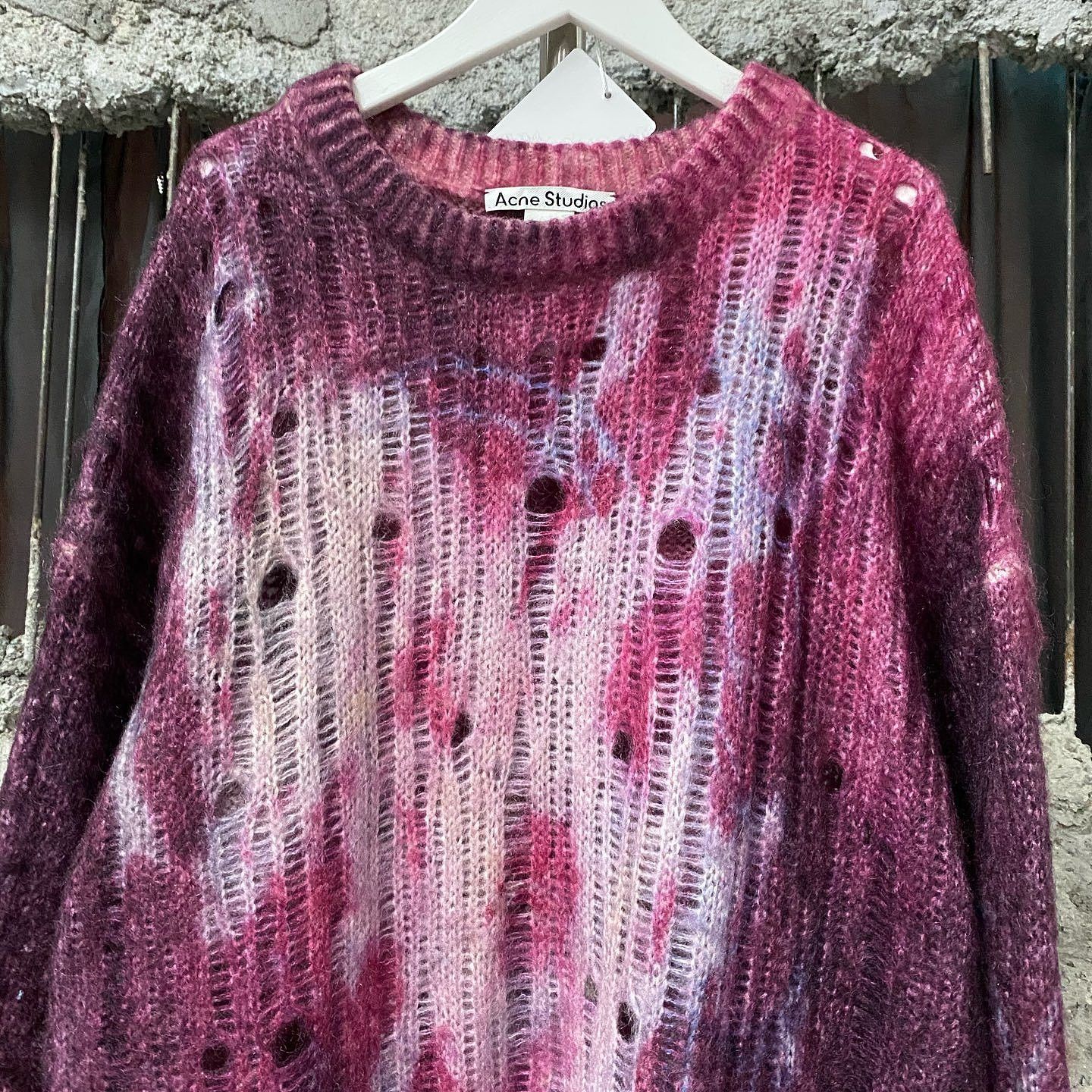 Acne Studios Acne Studios Tie-Dye Distressed Mohair Sweater Size M Size US M / EU 48-50 / 2 - 5 Thumbnail