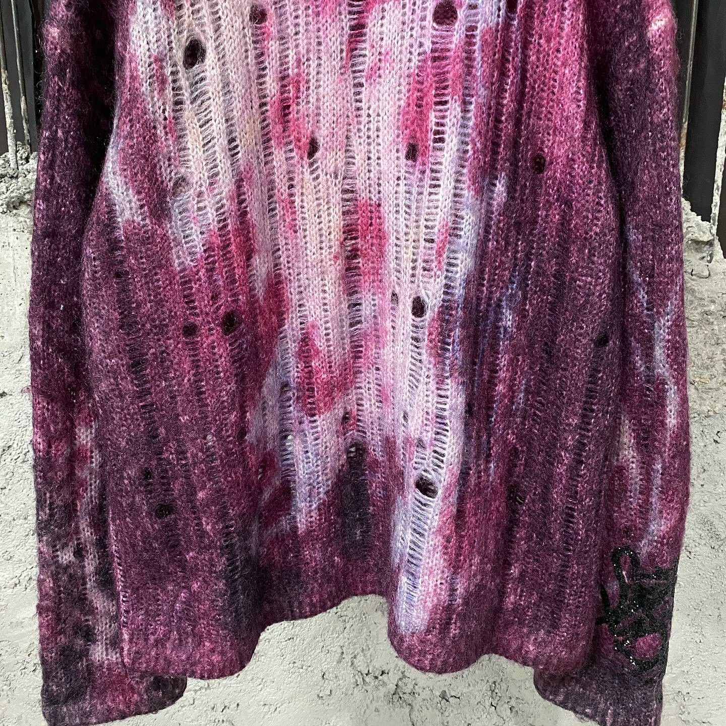 Acne Studios Acne Studios Tie-Dye Distressed Mohair Sweater Size M Size US M / EU 48-50 / 2 - 6 Thumbnail