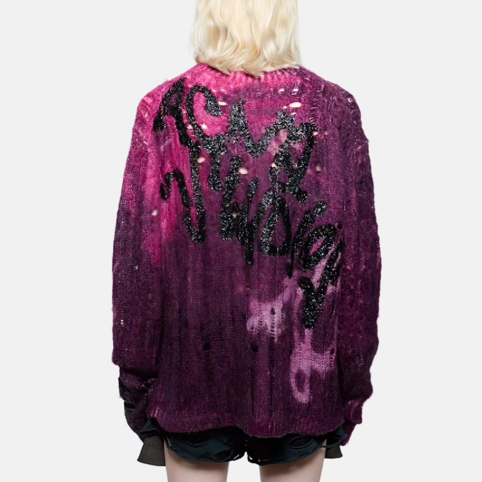 Acne Studios Acne Studios Tie-Dye Distressed Mohair Sweater Size M Size US M / EU 48-50 / 2 - 10 Thumbnail