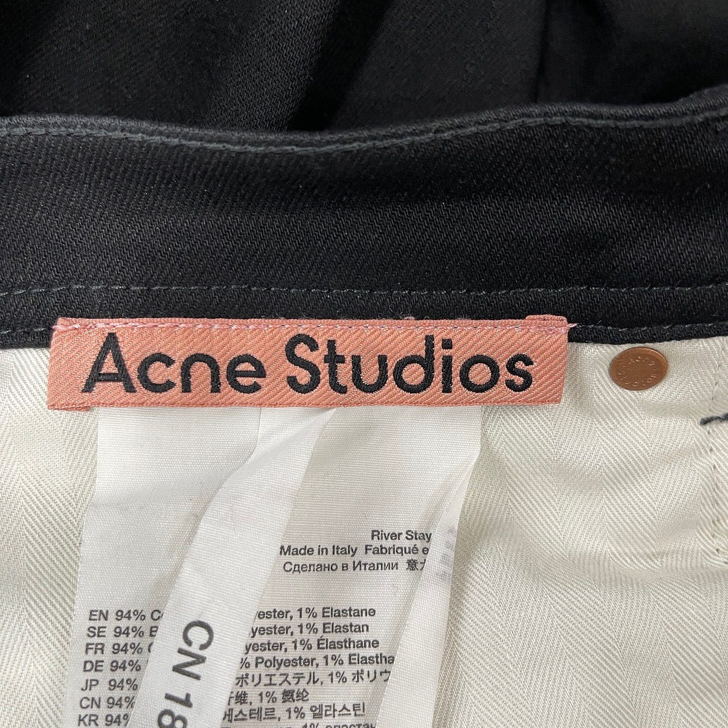Acne Studios Acne Studios River Black Denim Jeans Size 34 Size US 32 / EU 48 - 3 Thumbnail