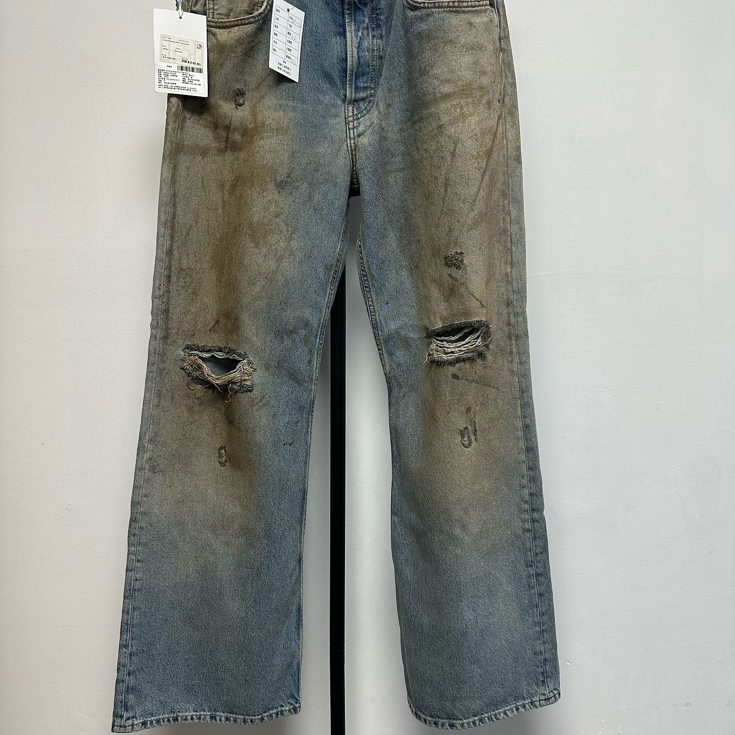 Acne Studios Acne Studios Distressed Cotton Jeans Size 29/32 Size 29" - 5 Thumbnail