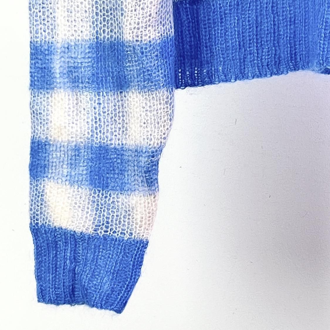Acne Studios Acne Studios Blue Plaid Mohair Sweater Size S Size S / US 4 / IT 40 - 6 Thumbnail