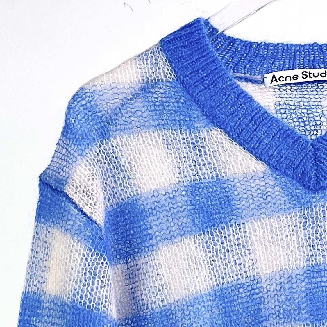 Acne Studios Acne Studios Blue Plaid Mohair Sweater Size S Size S / US 4 / IT 40 - 5 Thumbnail