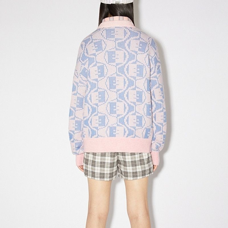 Acne Studios Acne Studios Face Logo Knit Sweater Size L Size US L / EU 52-54 / 3 - 10 Thumbnail