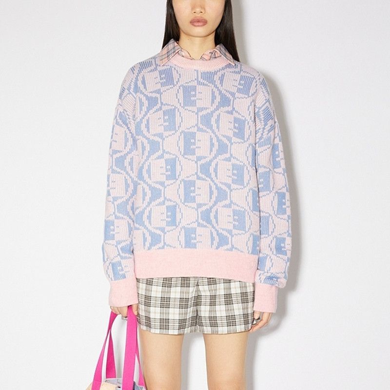 Acne Studios Acne Studios Face Logo Knit Sweater Size L Size US L / EU 52-54 / 3 - 9 Thumbnail