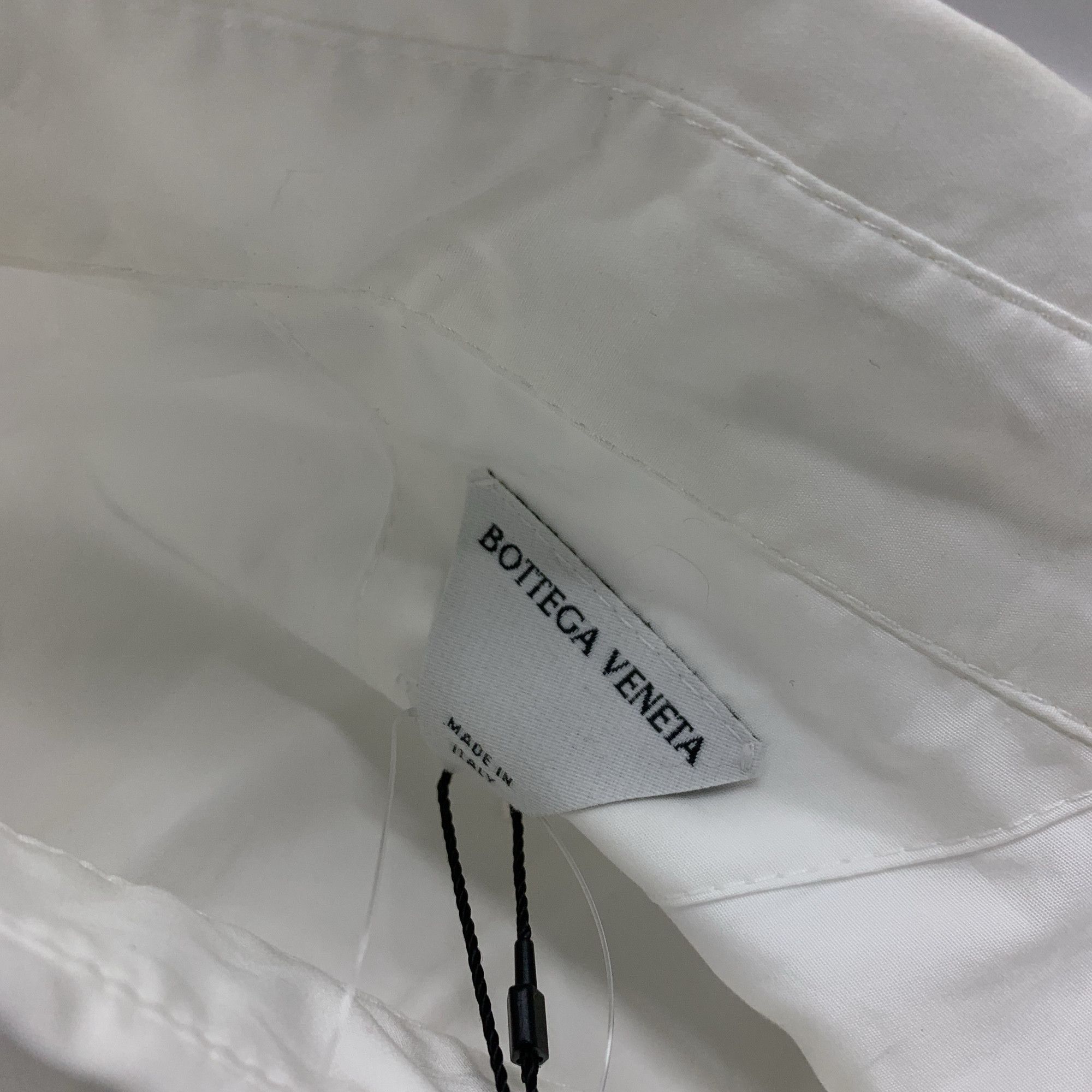 Bottega Veneta Bottega Veneta White Cotton Button Up Shirt Size 52 Size US L / EU 52-54 / 3 - 4 Thumbnail