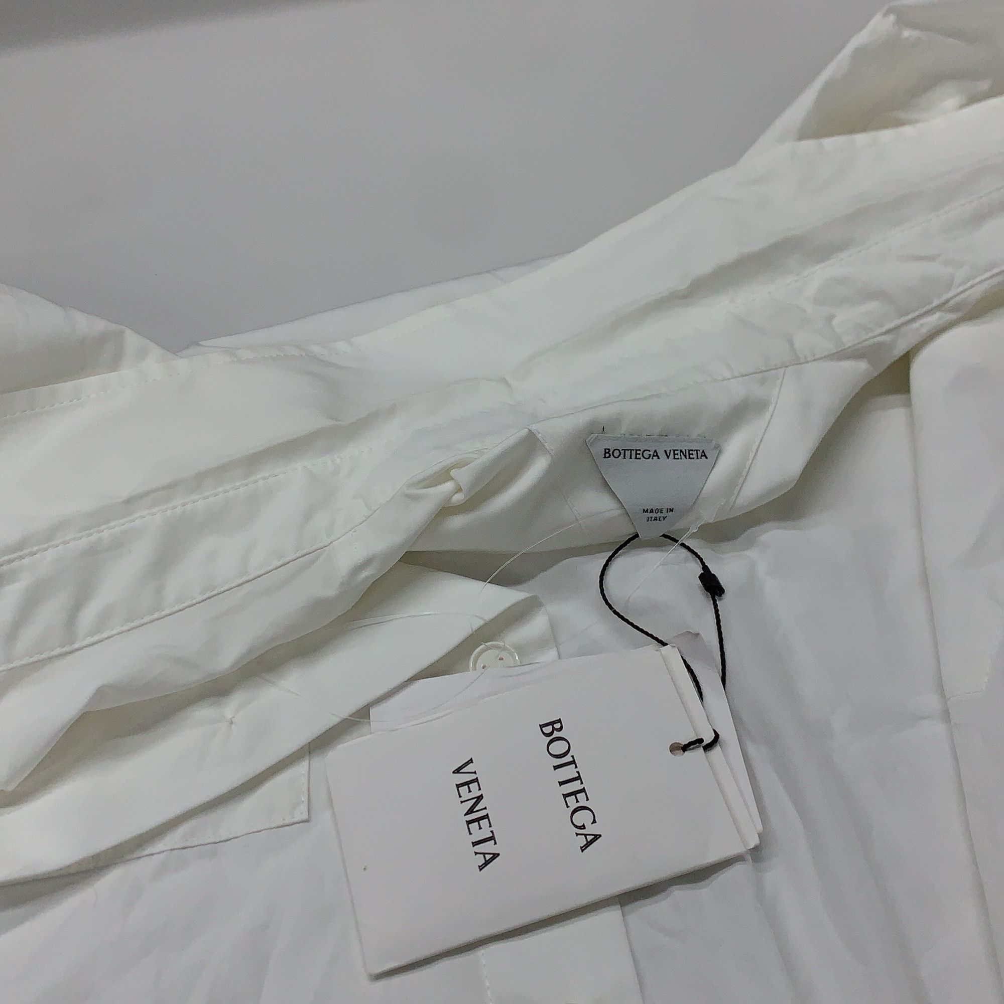 Bottega Veneta Bottega Veneta White Cotton Button Up Shirt Size 52 Size US L / EU 52-54 / 3 - 6 Thumbnail