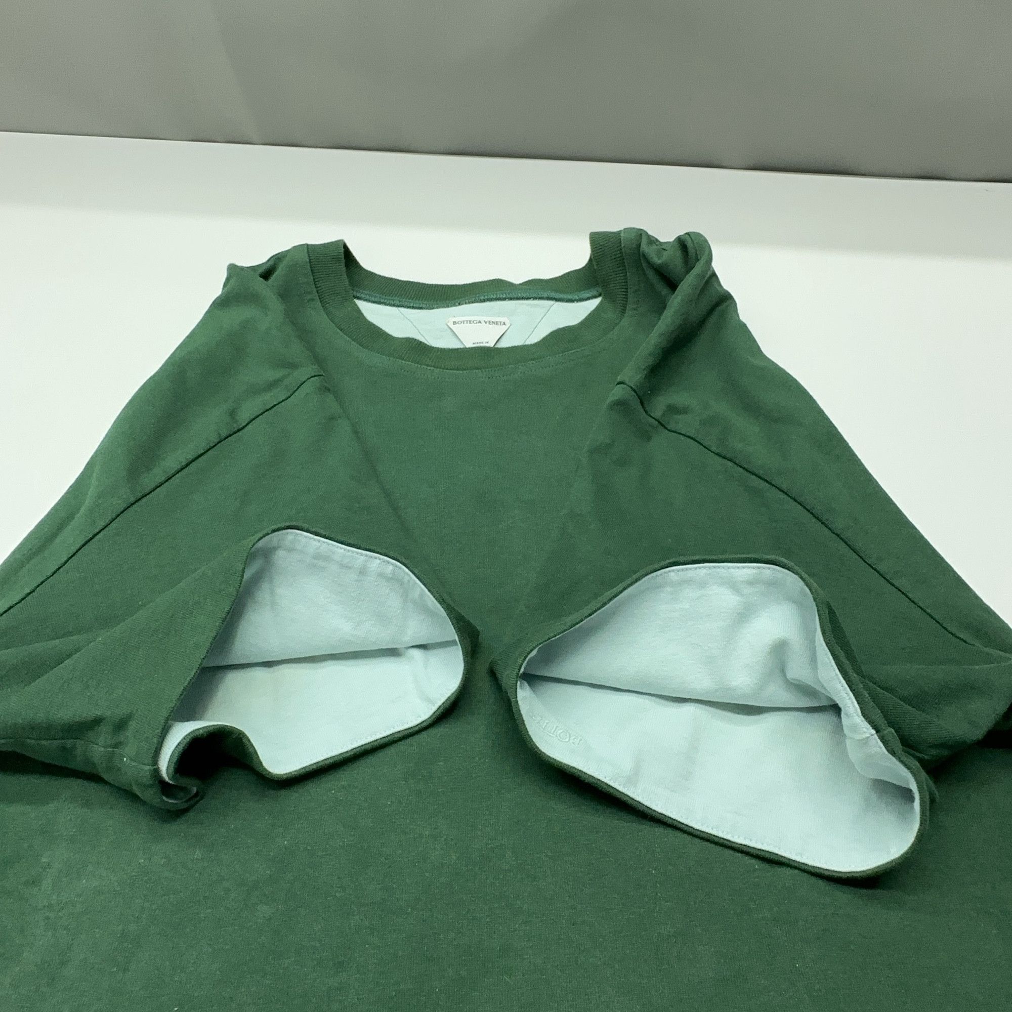Bottega Veneta Bottega Veneta Green Cotton T-Shirt Size M Size US M / EU 48-50 / 2 - 8 Thumbnail