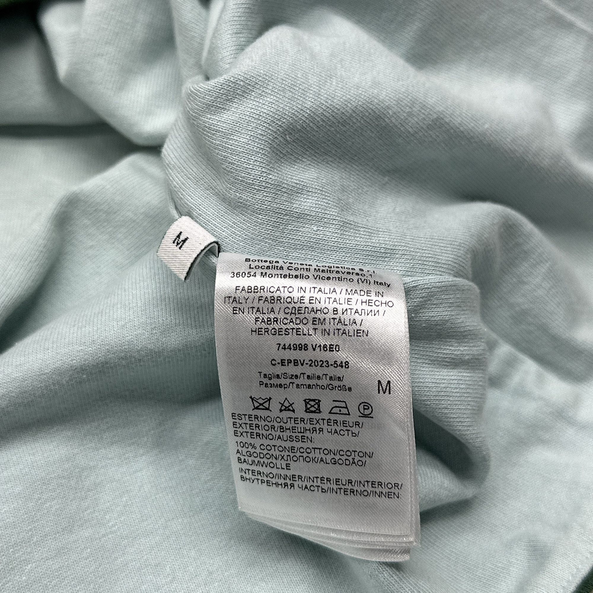 Bottega Veneta Bottega Veneta Green Cotton T-Shirt Size M Size US M / EU 48-50 / 2 - 3 Thumbnail