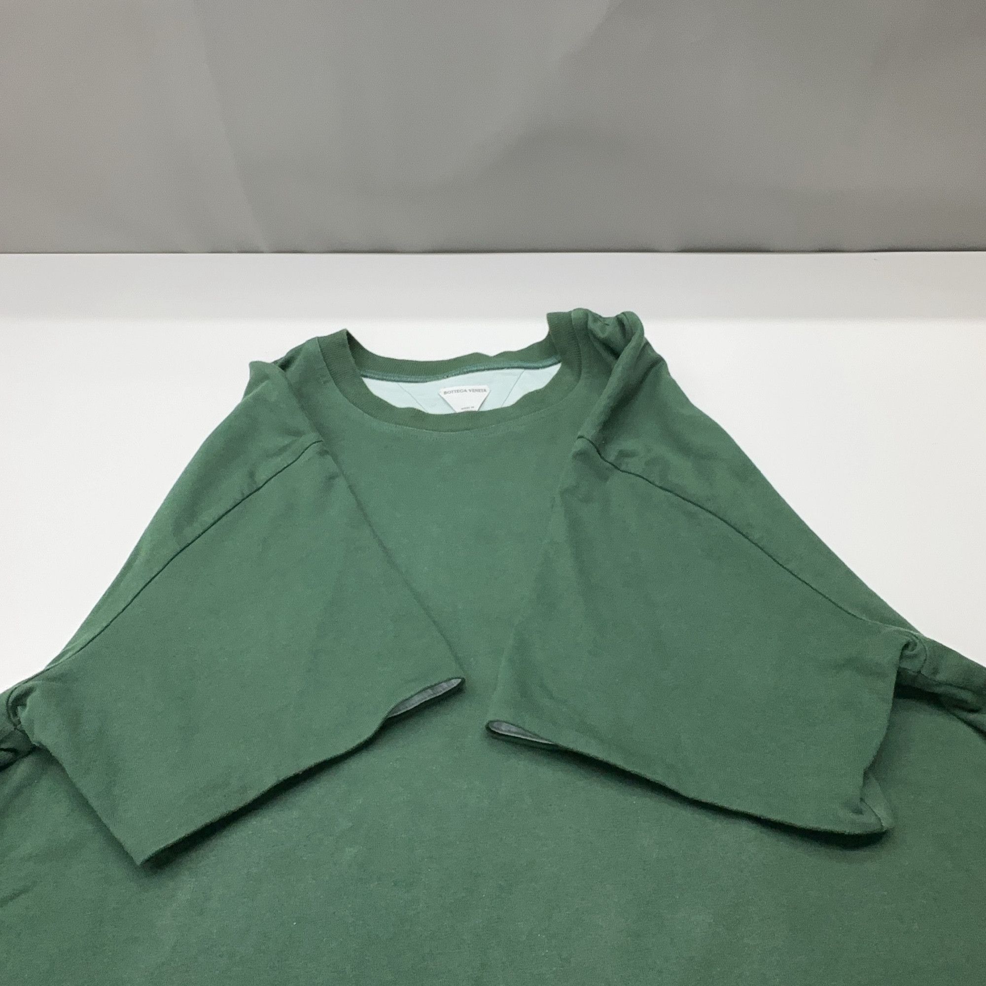 Bottega Veneta Bottega Veneta Green Cotton T-Shirt Size M Size US M / EU 48-50 / 2 - 7 Thumbnail