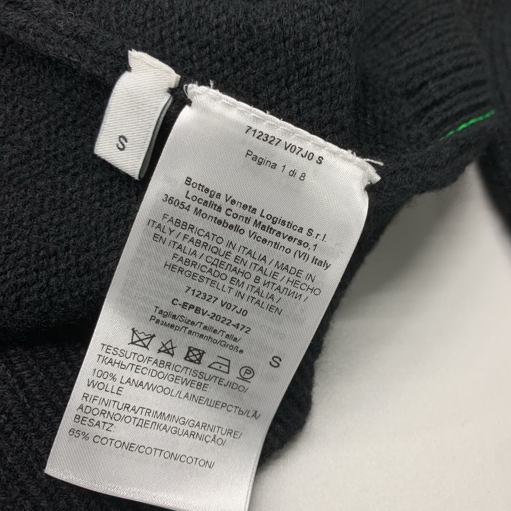 Bottega Veneta Bottega Veneta Green Stitch Wool Sweater Size S Size US S / EU 44-46 / 1 - 3 Thumbnail