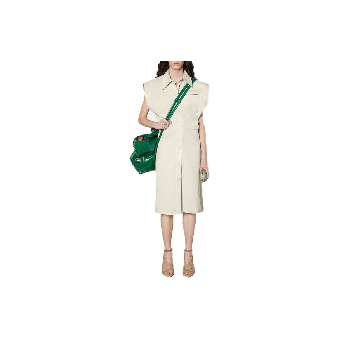 Bottega Veneta Bottega Veneta Sleeveless Shirt Dress Beige Size 38 Size XS / US 0-2 / IT 36-38 - 12 Thumbnail