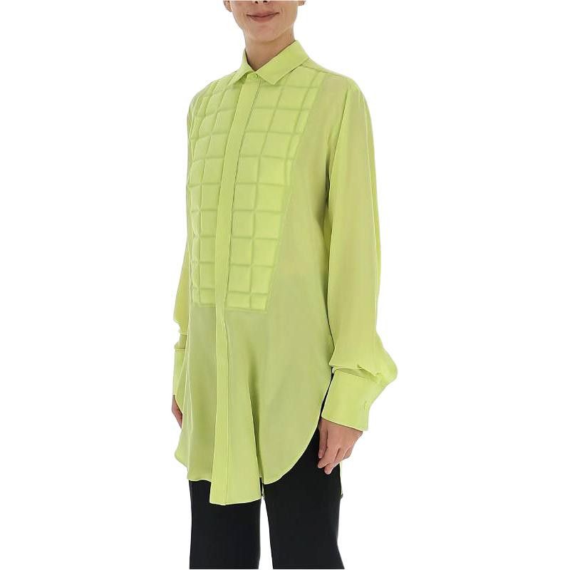 Bottega Veneta Bottega Veneta Quilted Bib Silk Shirt Size IT 38 Size XS / US 0-2 / IT 36-38 - 13 Thumbnail