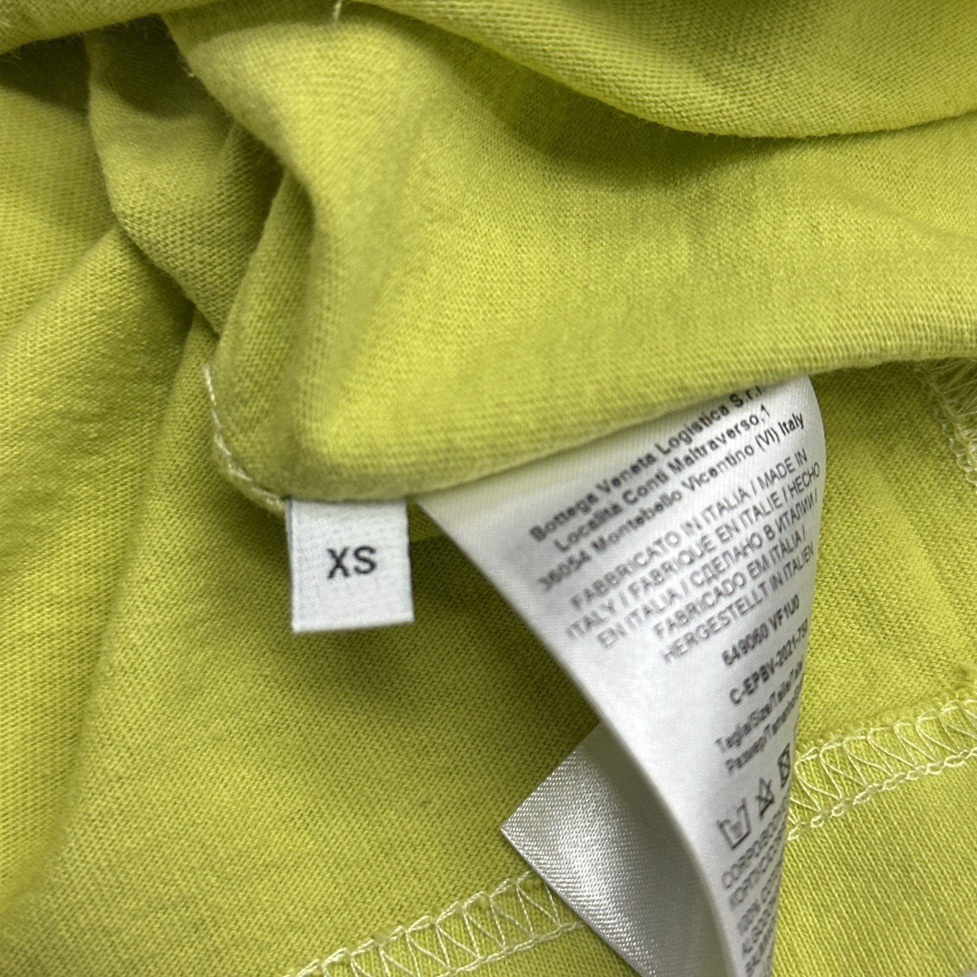 Bottega Veneta Bottega Veneta Green Cotton T-Shirt Size XS Size XS / US 0-2 / IT 36-38 - 5 Thumbnail