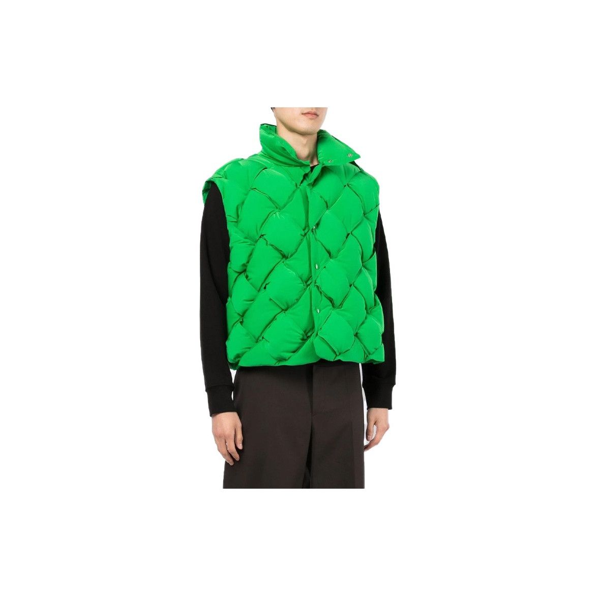 Bottega Veneta Bottega Veneta Woven Padded Vest Green Size S Size US S / EU 44-46 / 1 - 11 Thumbnail