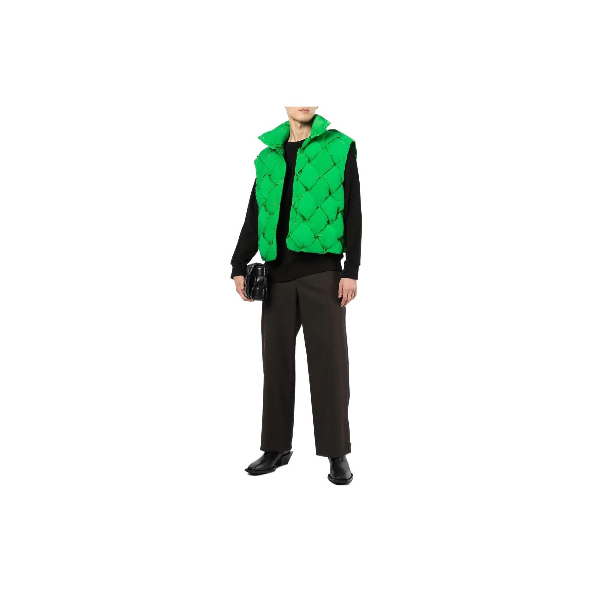 Bottega Veneta Bottega Veneta Woven Padded Vest Green Size S Size US S / EU 44-46 / 1 - 9 Thumbnail