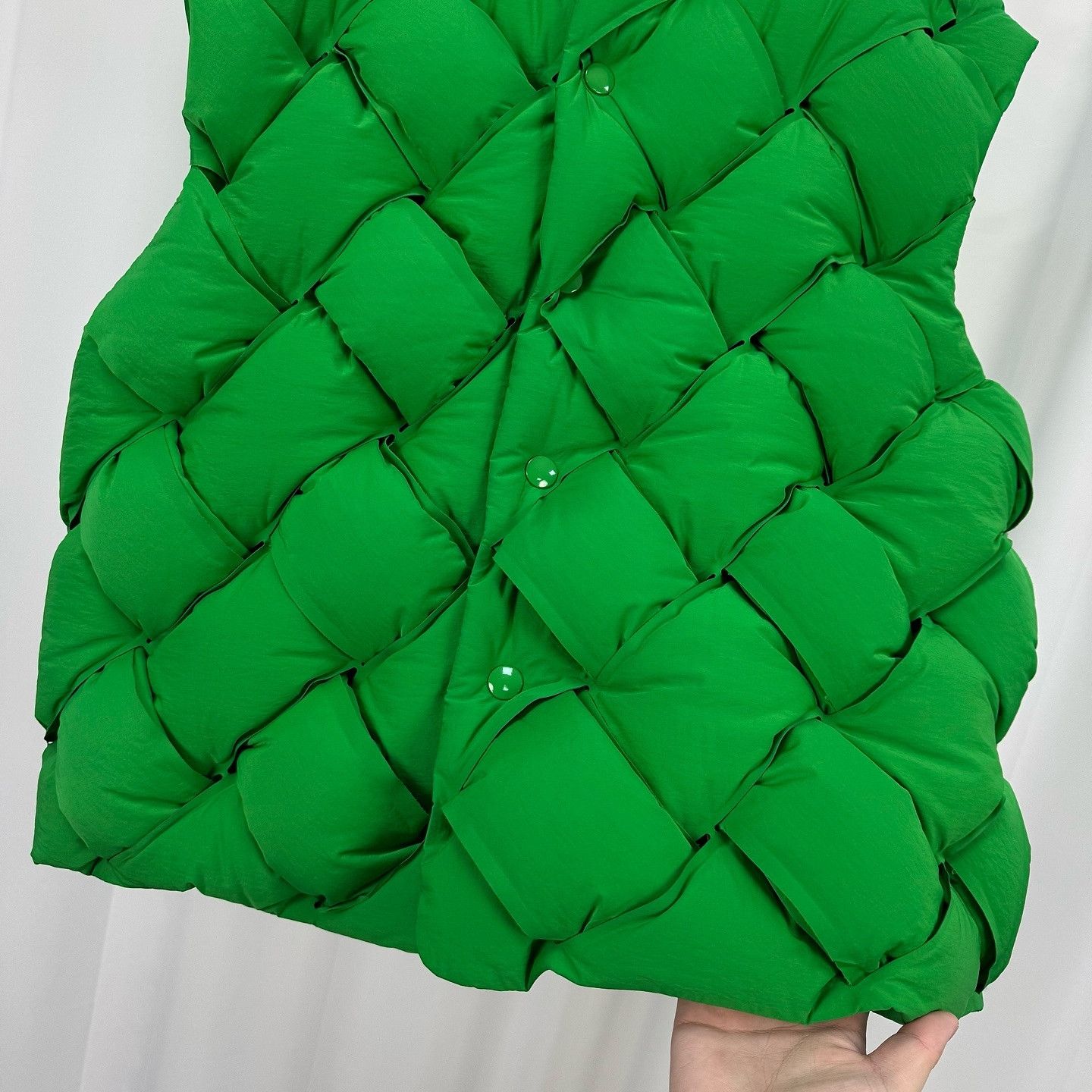 Bottega Veneta Bottega Veneta Woven Padded Vest Green Size S Size US S / EU 44-46 / 1 - 6 Thumbnail