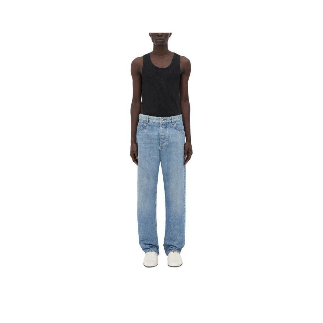 Bottega Veneta Bottega Veneta Green Leather Patch Jeans US 38 / EU 54 Size US 38 / EU 54 - 7 Thumbnail