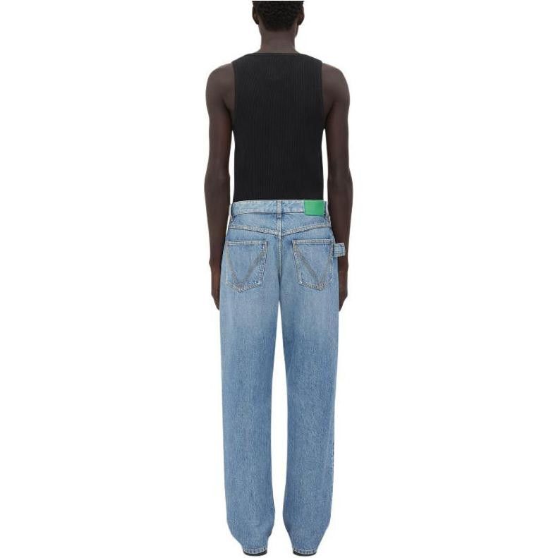 Bottega Veneta Bottega Veneta Green Leather Patch Jeans US 38 / EU 54 Size US 38 / EU 54 - 8 Thumbnail