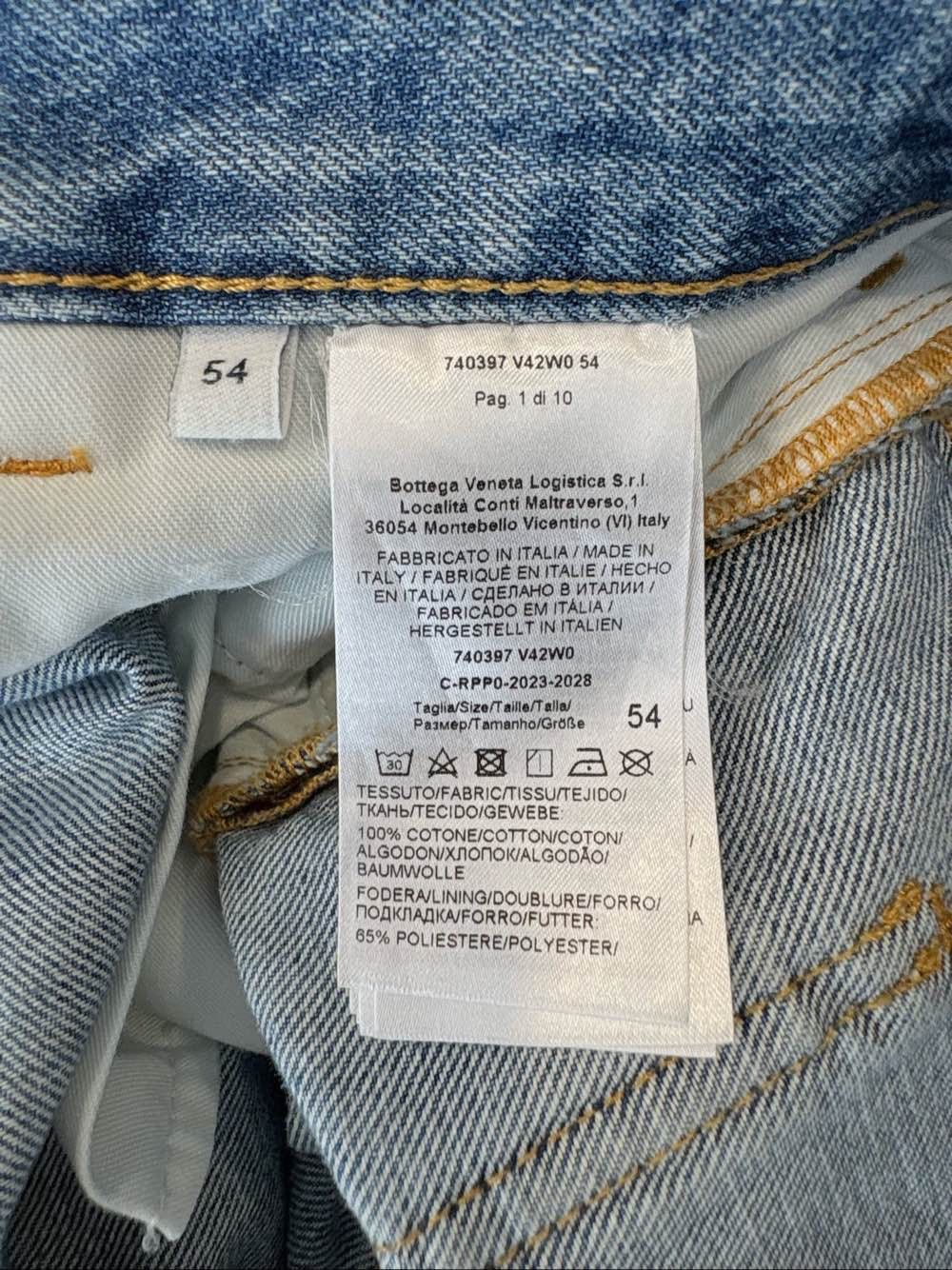 Bottega Veneta Bottega Veneta Green Leather Patch Jeans US 38 / EU 54 Size US 38 / EU 54 - 4 Thumbnail