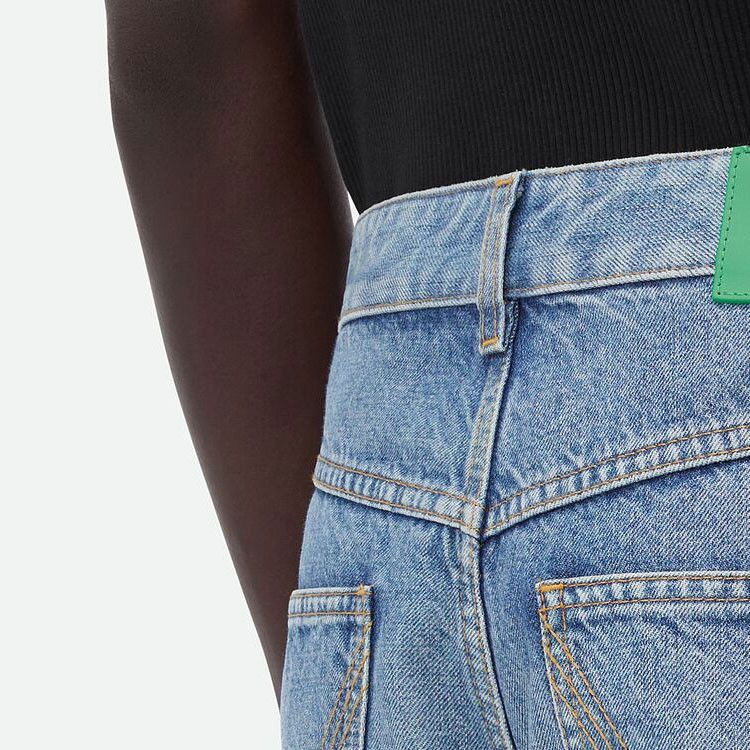 Bottega Veneta Bottega Veneta Green Leather Patch Jeans US 38 / EU 54 Size US 38 / EU 54 - 9 Thumbnail