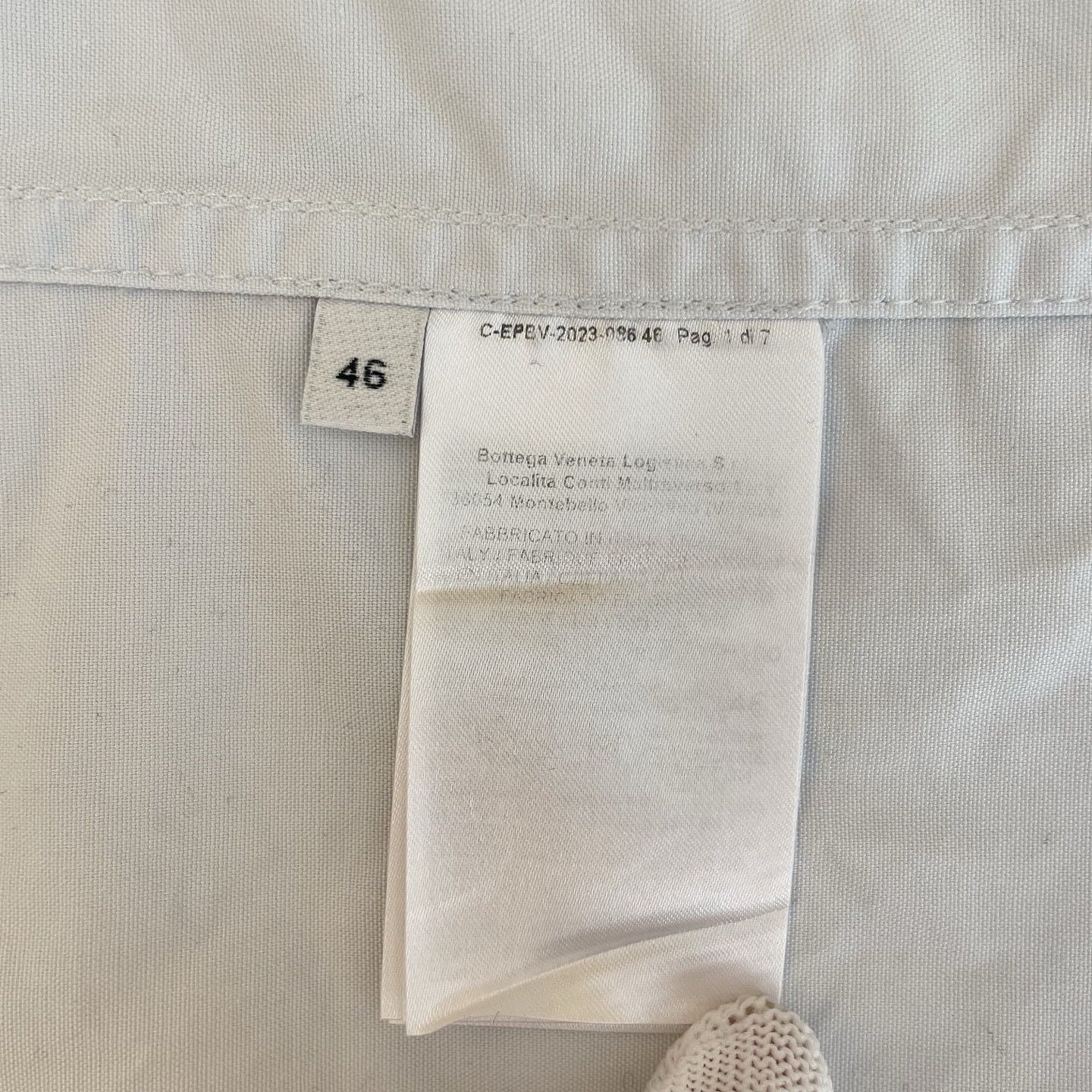 Bottega Veneta Bottega Veneta White Cotton Short Sleeve Shirt Size 46 Size US S / EU 44-46 / 1 - 4 Thumbnail
