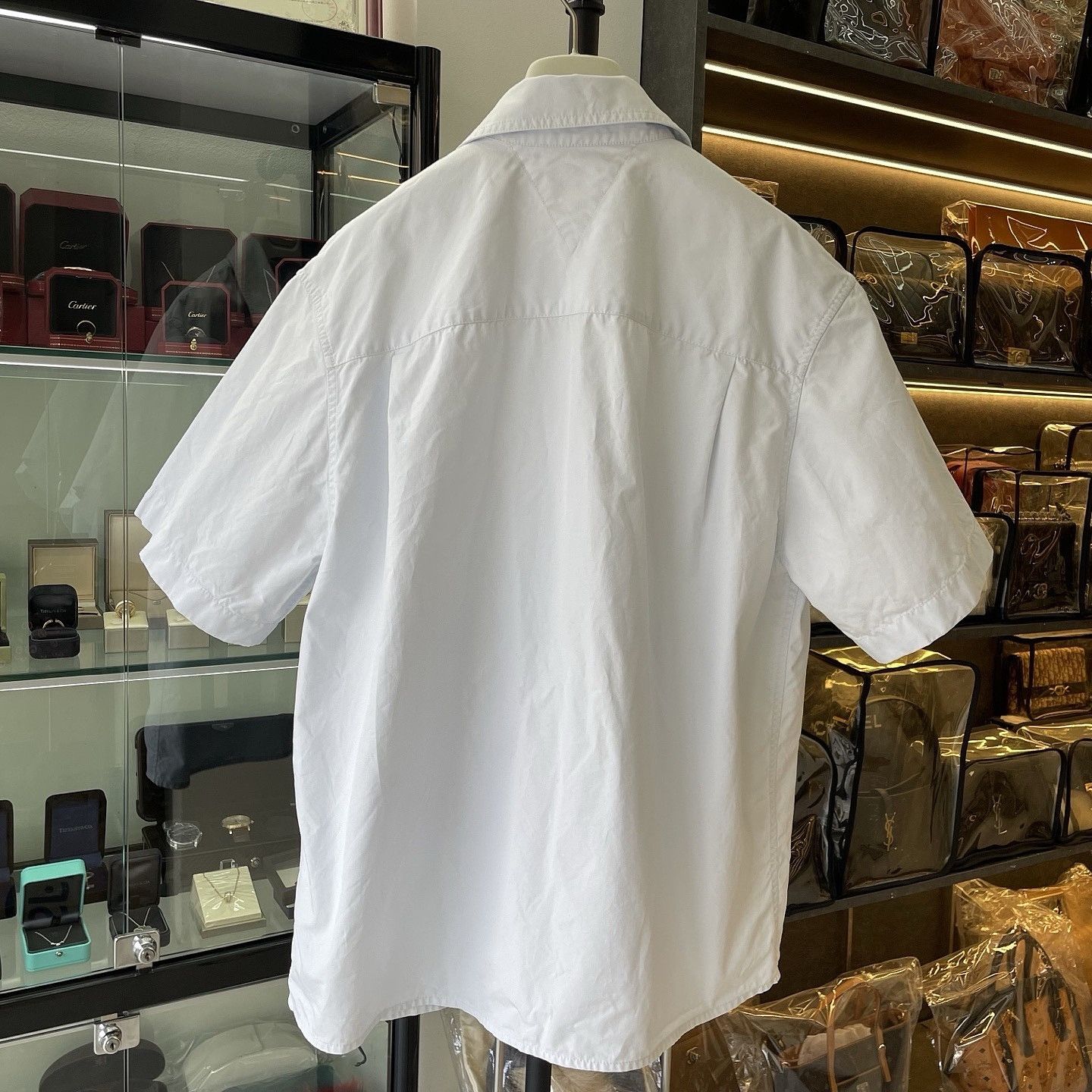 Bottega Veneta Bottega Veneta White Cotton Short Sleeve Shirt Size 46 Size US S / EU 44-46 / 1 - 2 Thumbnail