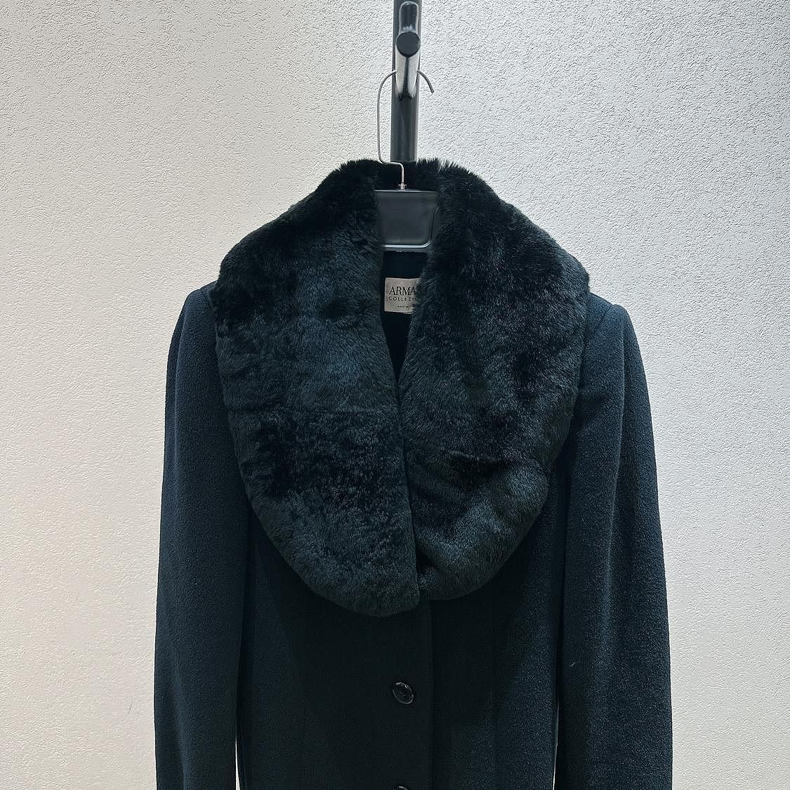 Armani Collezioni Armani Collezioni Fur Trim Wool Blend Coat Size 40 Size S / US 4 / IT 40 - 6 Thumbnail