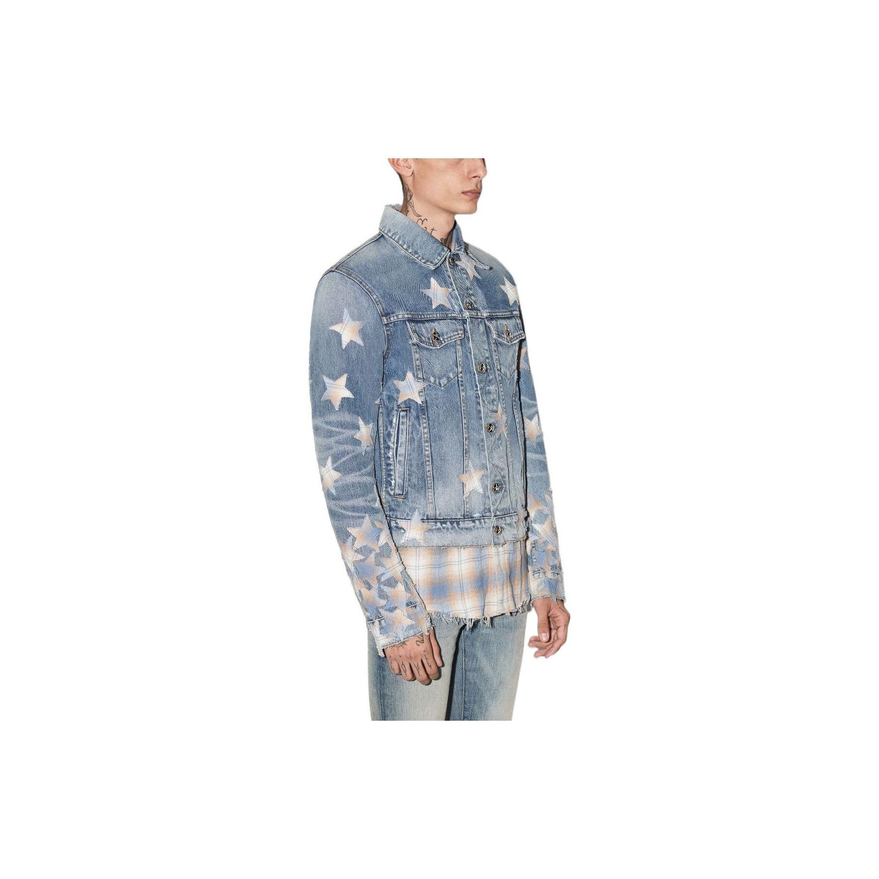 Amiri AMIRI Star Patch Denim Jacket Size L Size US L / EU 52-54 / 3 - 8 Thumbnail