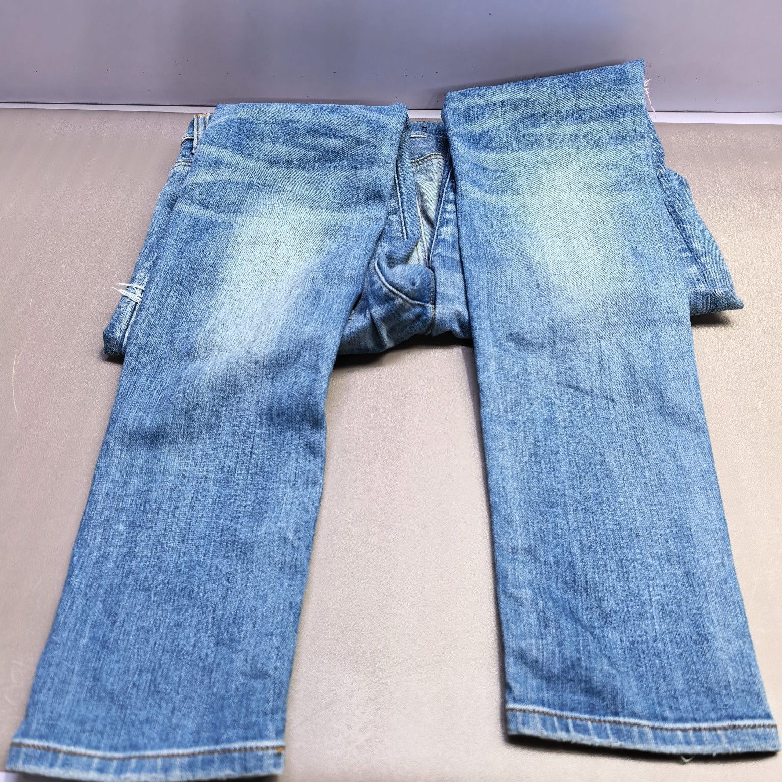Amiri AMIRI Striped Patch Distressed Denim Jeans Size 31 Size US 31 - 13 Thumbnail