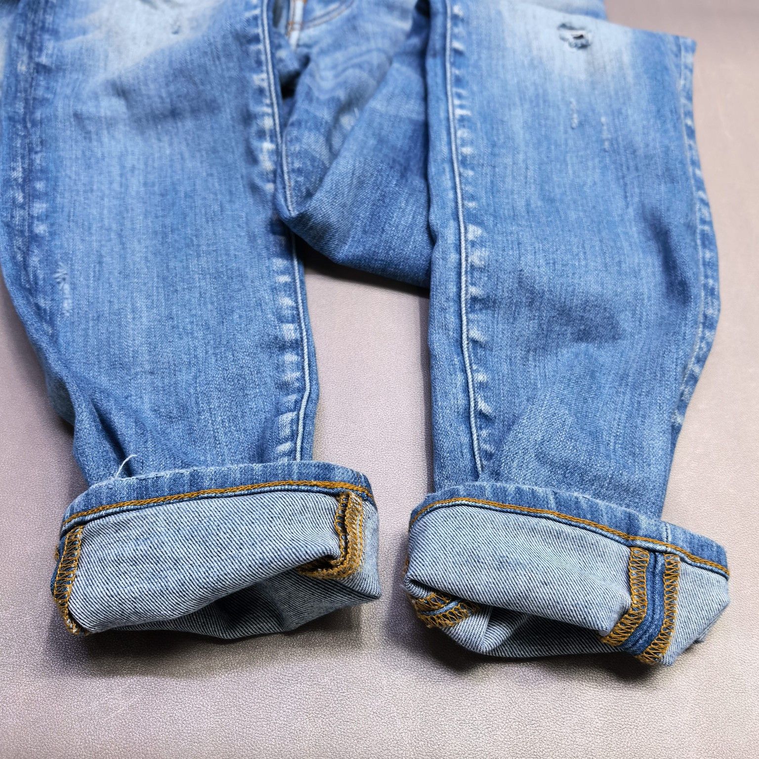 Amiri AMIRI Striped Patch Distressed Denim Jeans Size 31 Size US 31 - 11 Thumbnail