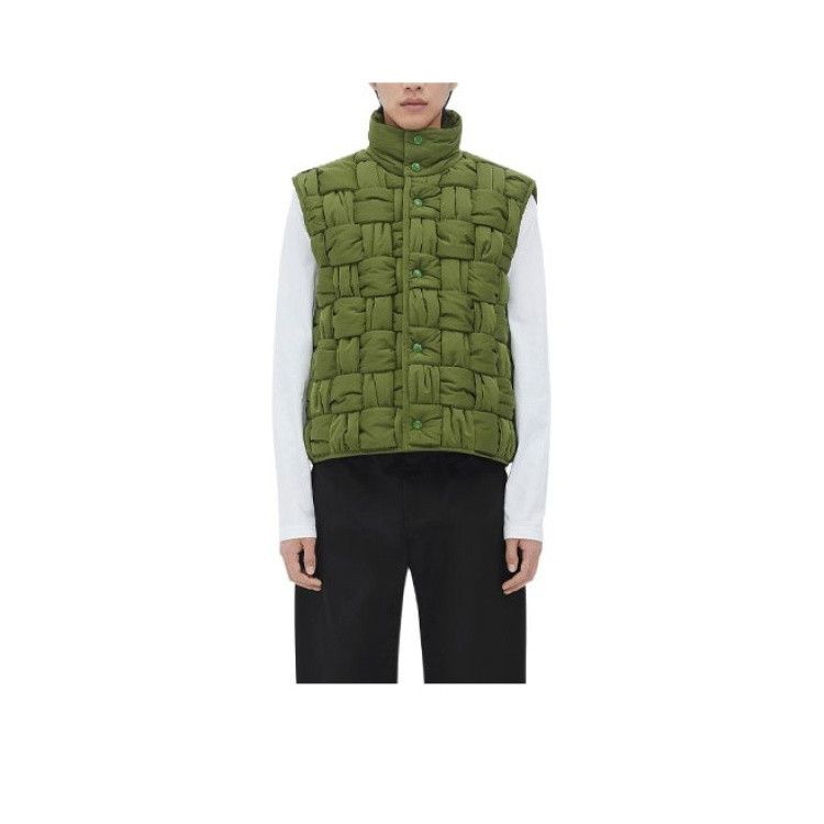 Bottega Veneta Bottega Veneta Woven Padded Vest Green Size L Size US L / EU 52-54 / 3 - 6 Thumbnail