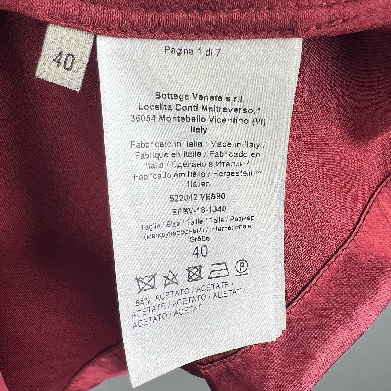Bottega Veneta Bottega Veneta Red Pajama Button Up Size 40 Size S / US 4 / IT 40 - 4 Thumbnail