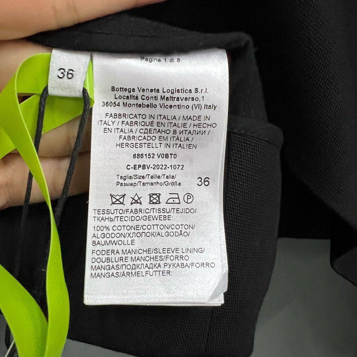 Bottega Veneta Bottega Veneta Cotton Double Breasted Jacket Size 36 Size XS / US 0-2 / IT 36-38 - 4 Thumbnail