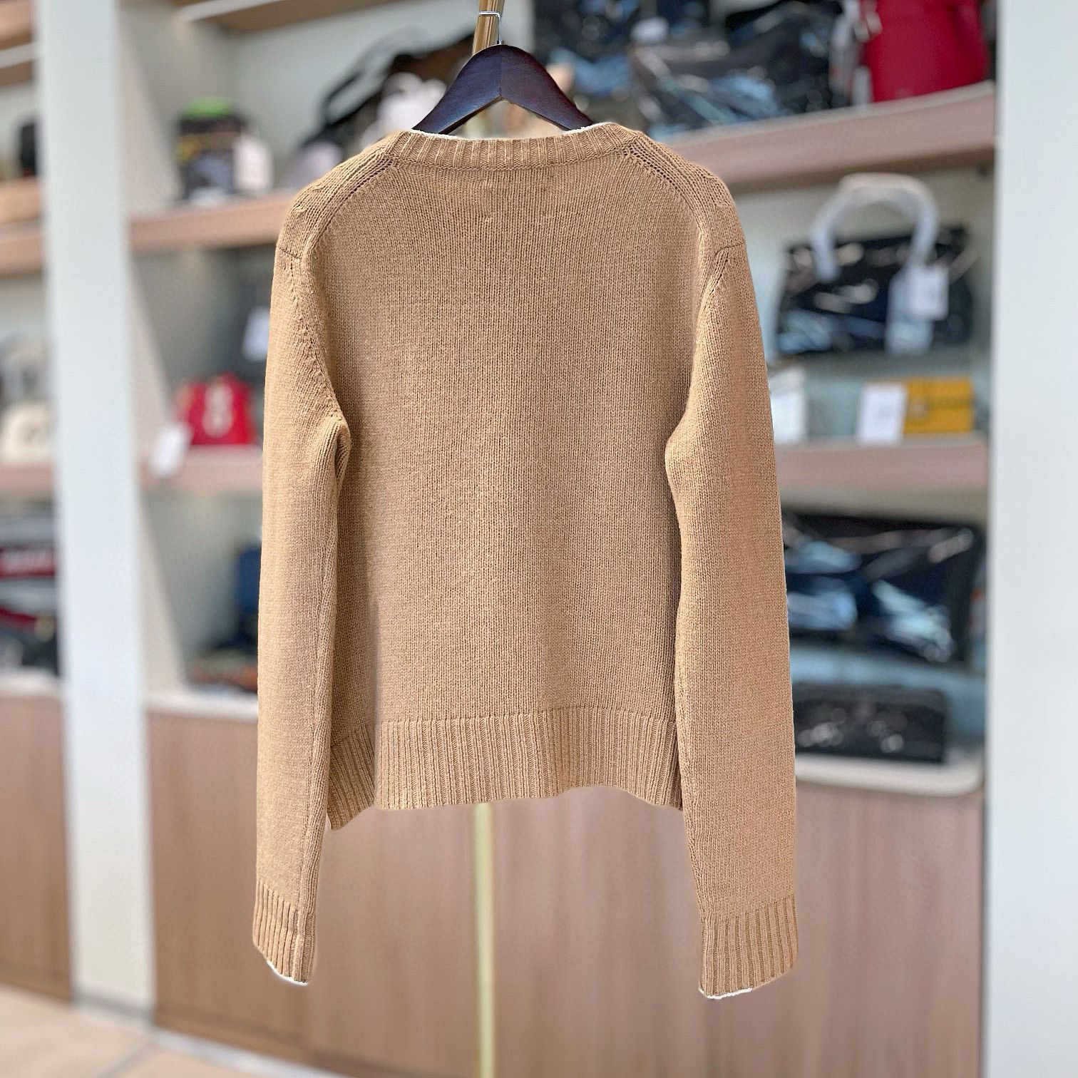 Bottega Veneta Bottega Veneta Intrecciato Leather Panel Sweater Size 36 Size XS / US 0-2 / IT 36-38 - 2 Thumbnail