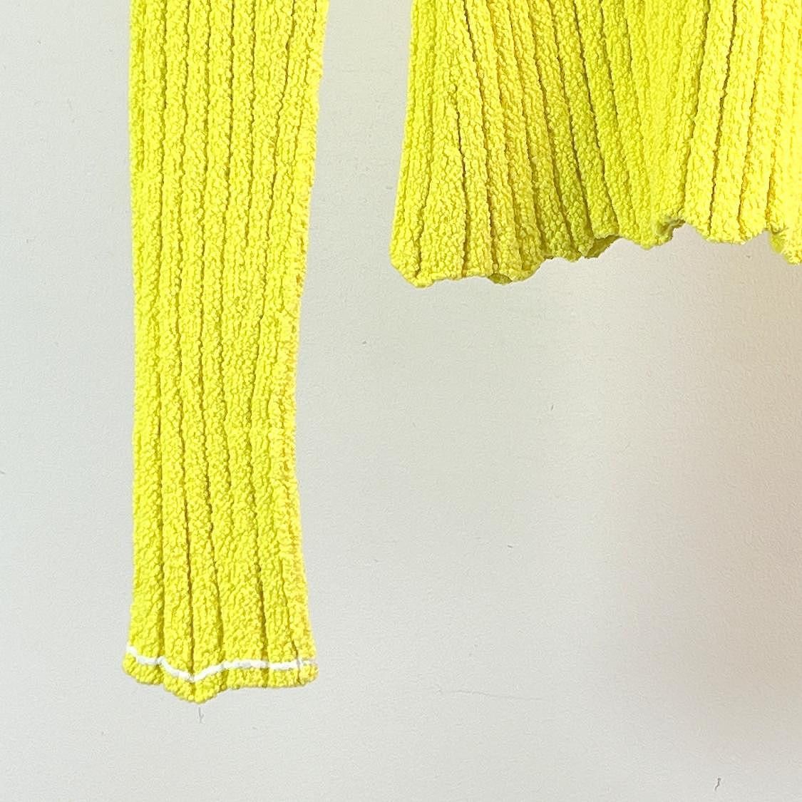 Bottega Veneta Bottega Veneta Ribbed Knit Sweater Yellow Size 38 Size XS / US 0-2 / IT 36-38 - 6 Thumbnail