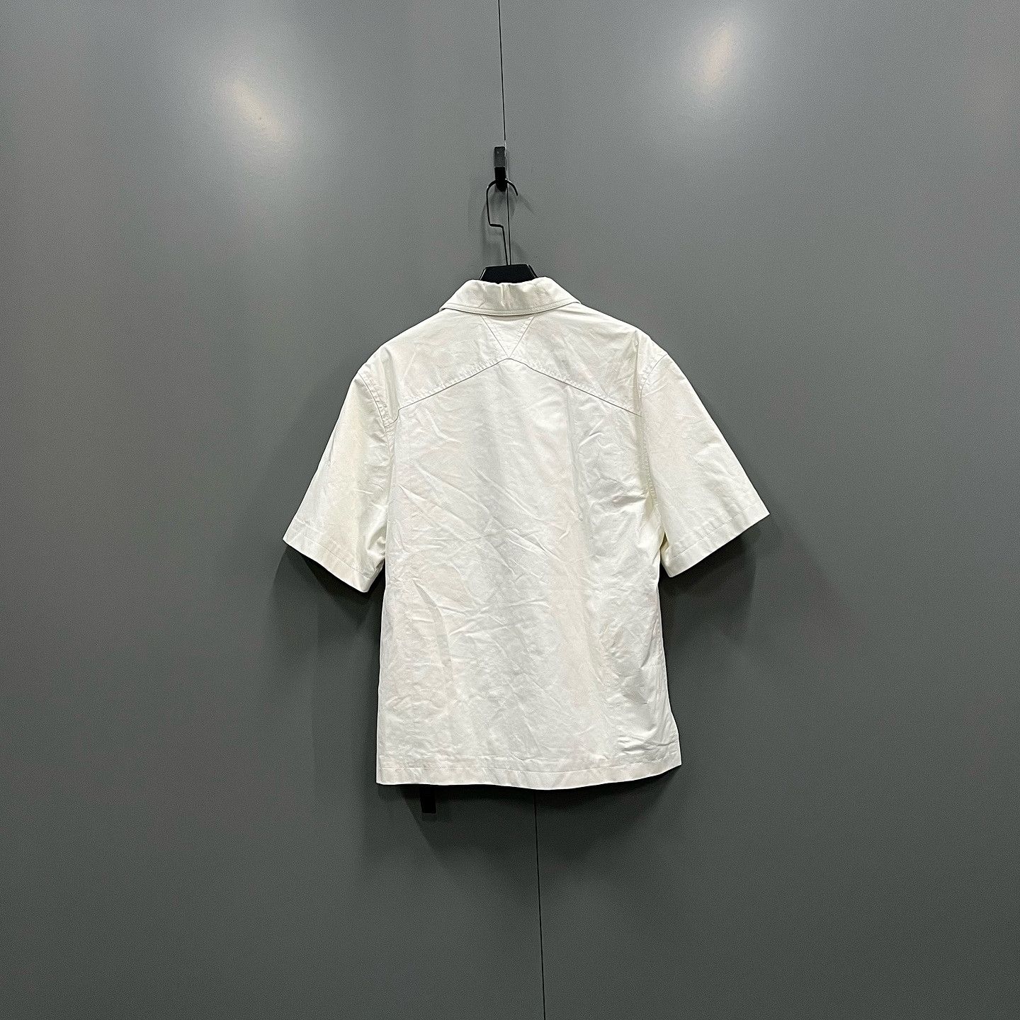 Bottega Veneta Bottega Veneta Lambskin Trim Button-Up Shirt Size M Size US M / EU 48-50 / 2 - 2 Thumbnail