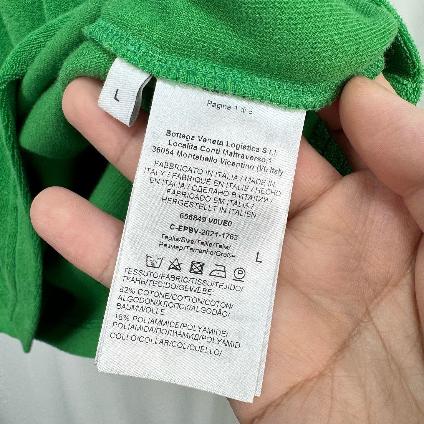 Bottega Veneta Bottega Veneta Green Henley Polo Shirt Size L Size US L / EU 52-54 / 3 - 4 Thumbnail