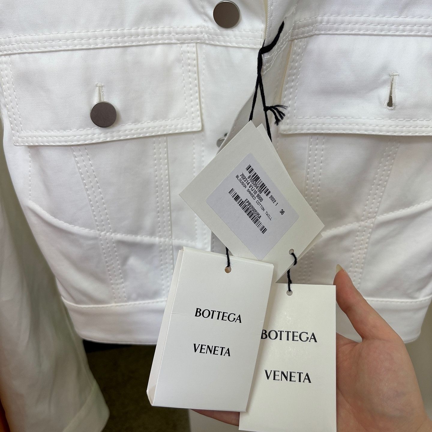 Bottega Veneta Bottega Veneta White Denim Jacket Size 36 Size XS / US 0-2 / IT 36-38 - 5 Thumbnail