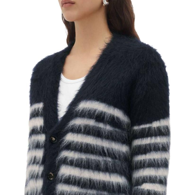 Bottega Veneta Bottega Veneta Mohair Stripe Cardigan Size L Size L / US 10 / IT 46 - 10 Thumbnail