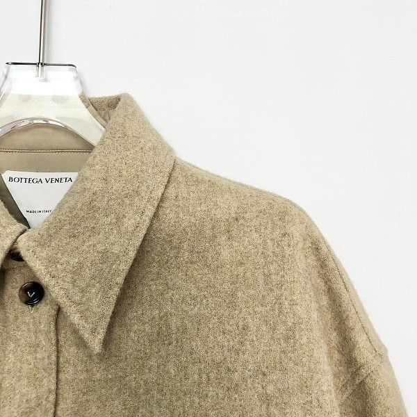 Bottega Veneta Bottega Veneta Beige Wool Shirt Jacket Size M Size US XXS / EU 40 - 5 Thumbnail