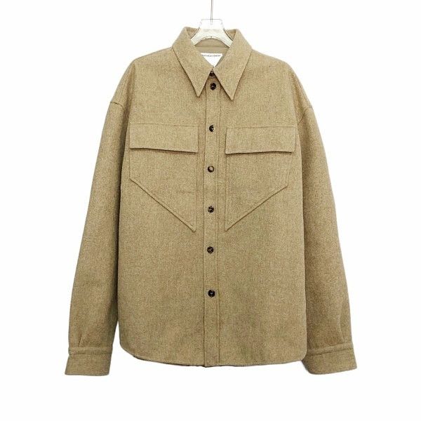 Bottega Veneta Bottega Veneta Beige Wool Shirt Jacket Size M Size US XXS / EU 40 - 10 Thumbnail