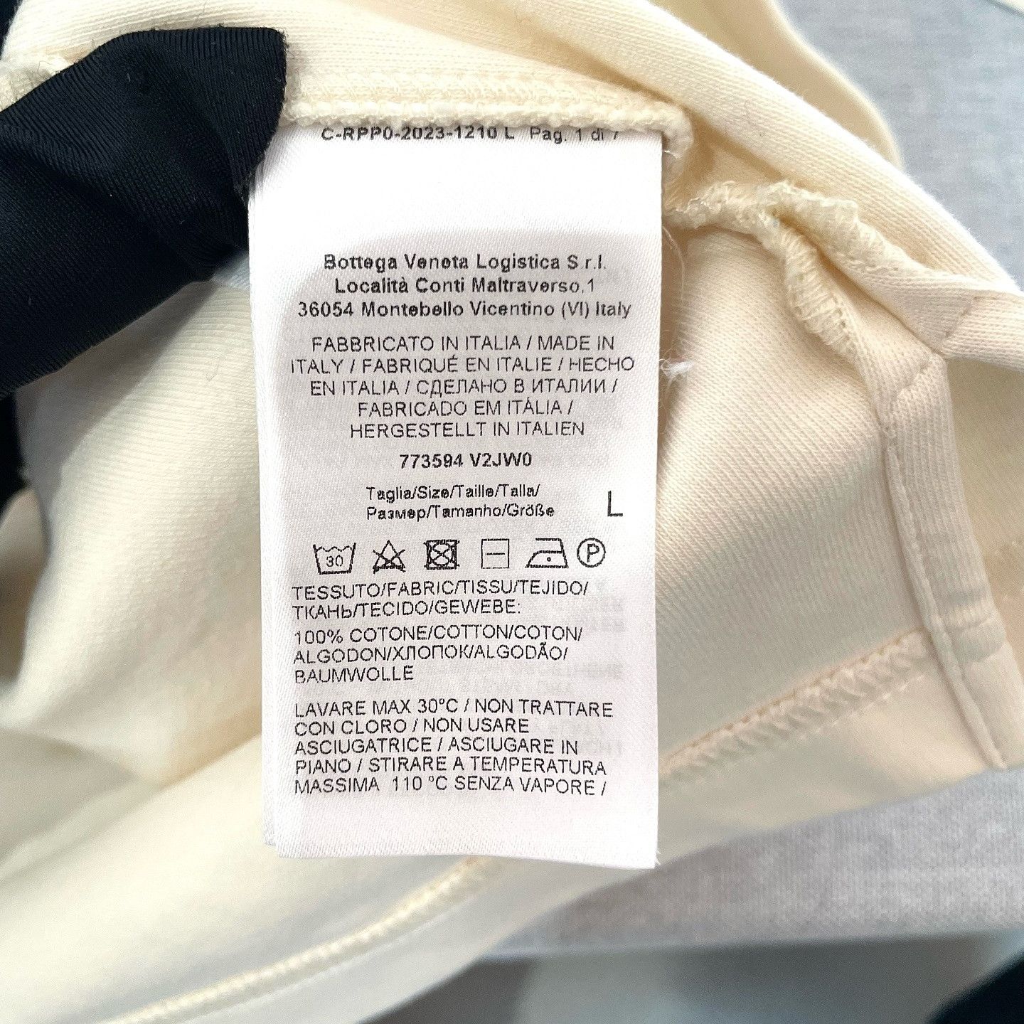 Bottega Veneta Bottega Veneta Jersey Long Sleeve T-Shirt Size L Size US L / EU 52-54 / 3 - 5 Thumbnail
