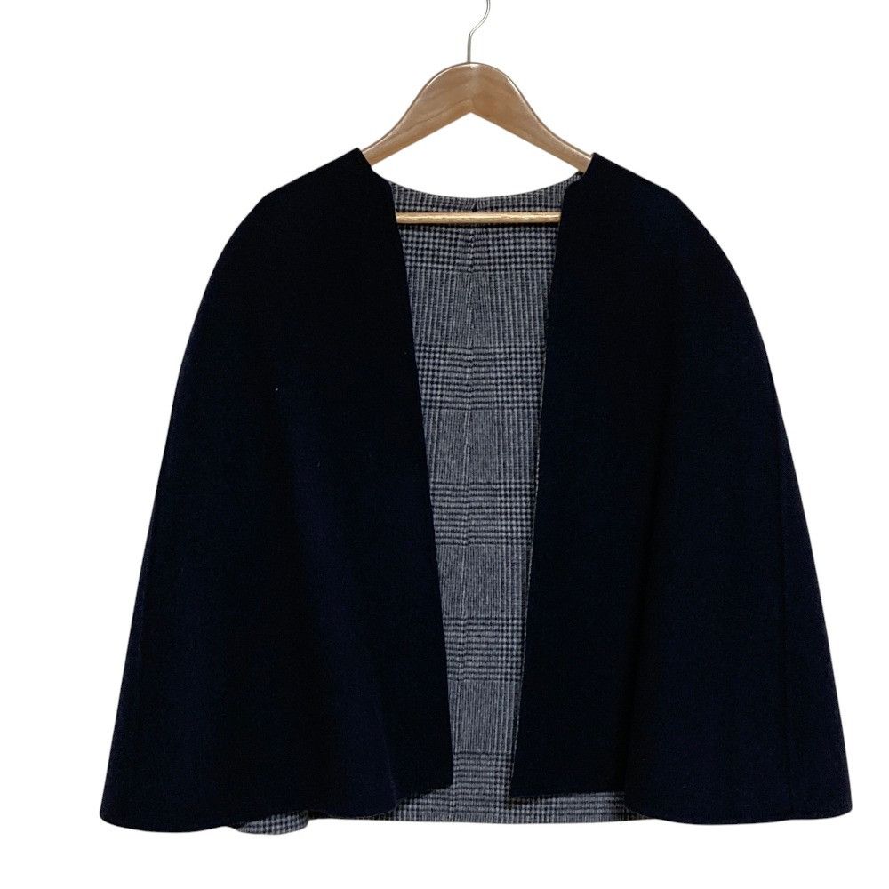 Other Other Drawer Reversible Wool Poncho Coat Textile Outerwear 6522-299-0741 DUTY FREE for USA Size ONE SIZE - 13 Thumbnail