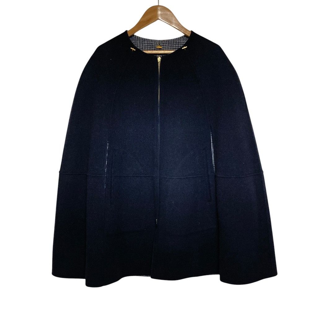 Other Other Drawer Reversible Wool Poncho Coat Textile Outerwear 6522-299-0741 DUTY FREE for USA Size ONE SIZE - 3 Thumbnail