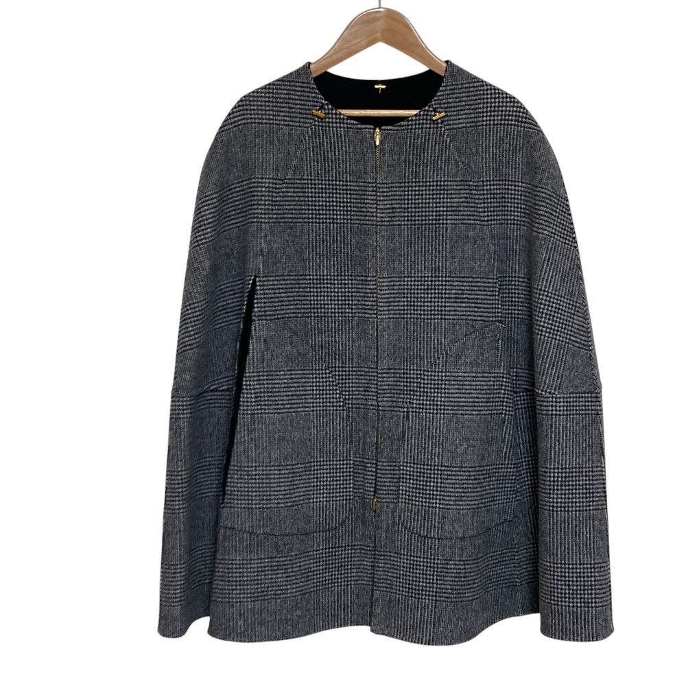 Other Other Drawer Reversible Wool Poncho Coat Textile Outerwear 6522-299-0741 DUTY FREE for USA Size ONE SIZE - 5 Thumbnail