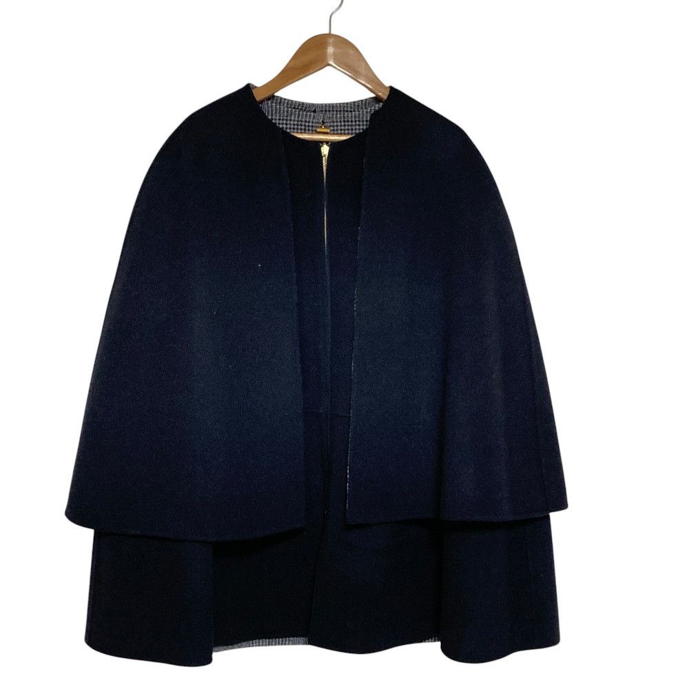 Other Other Drawer Reversible Wool Poncho Coat Textile Outerwear 6522-299-0741 DUTY FREE for USA Size ONE SIZE - 2 Thumbnail